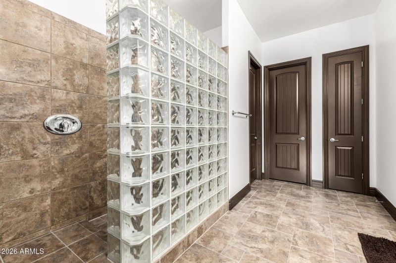Glass Block Walk-In Shower