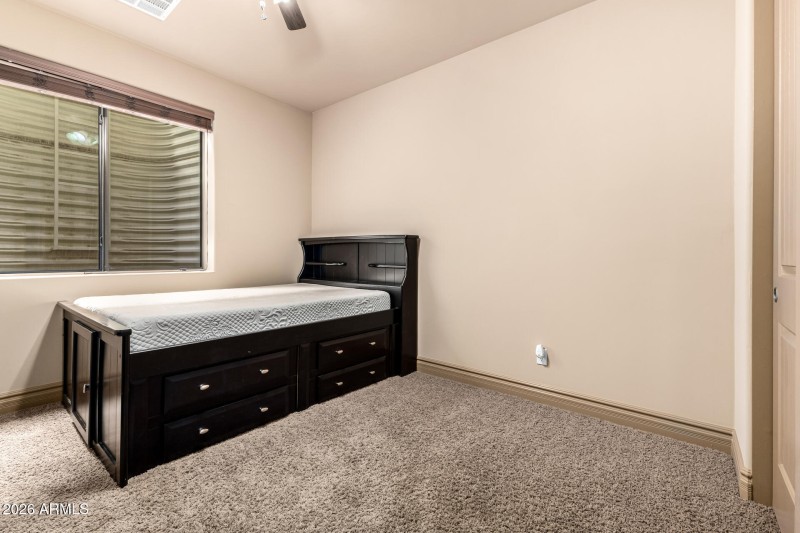 Bedroom with Built-In Storage Bed