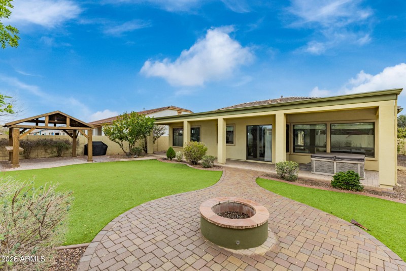 Covered Patio & Turf Yard