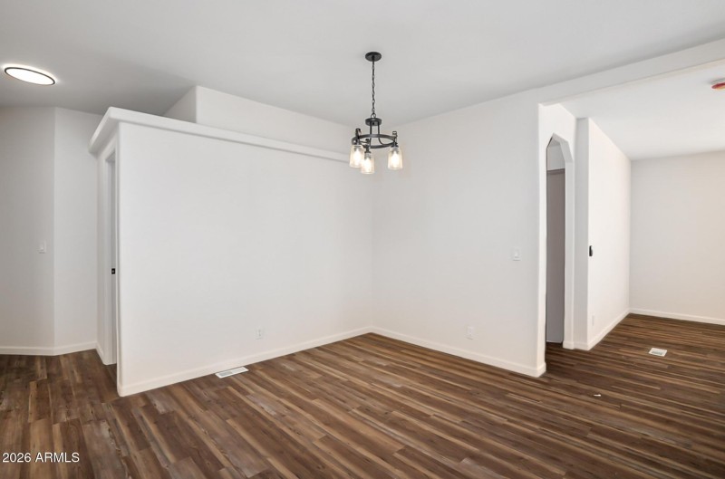 Open Dining Area With Lighting
