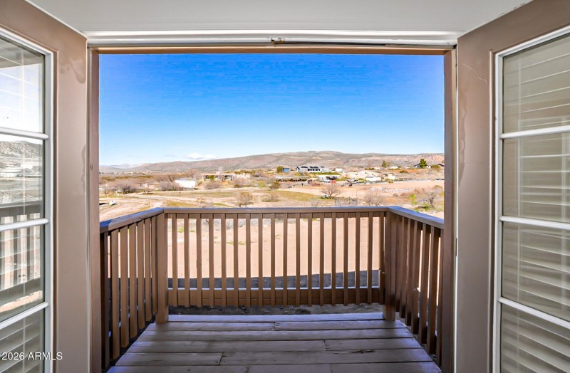 Covered Deck With Mountain Views