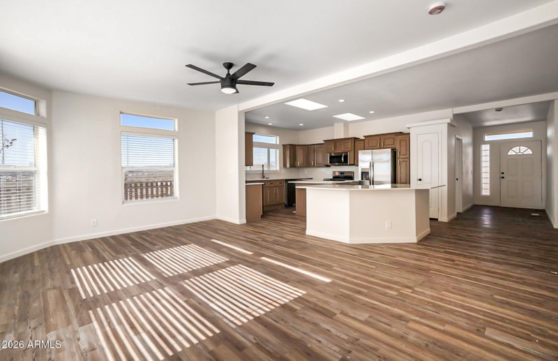 Open Living and Kitchen Layout