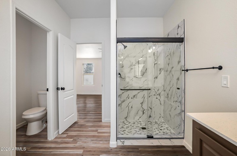 Walk-In Shower With Tile Design