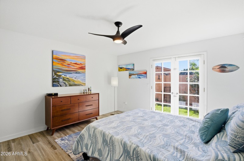 Primary Bedroom - Doors to Back Yard
