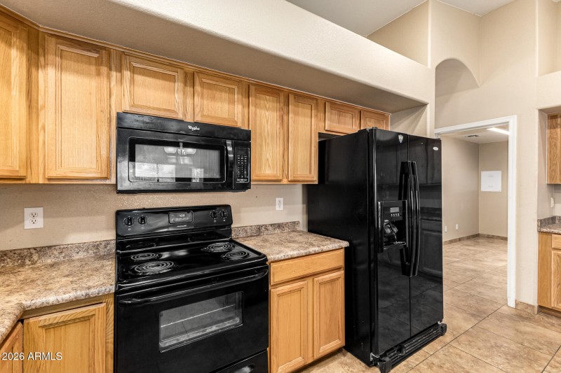 Kitchen with Black Appliances