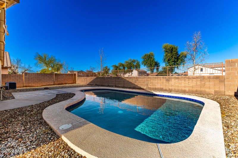 Private Pool Backing to Greenbelt