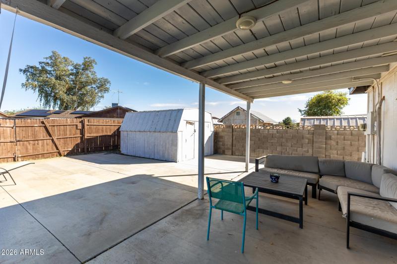 Storage and Patio