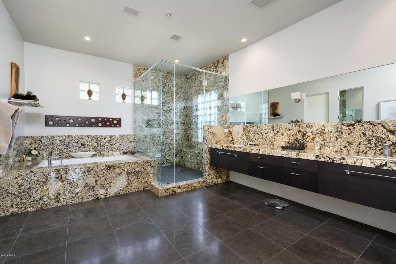 Luxury defines the Master bath