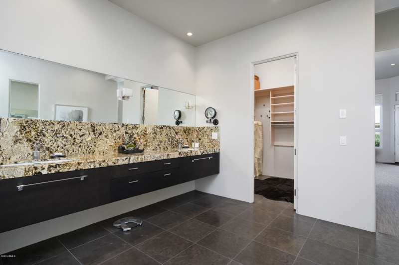 Generous granite counter space