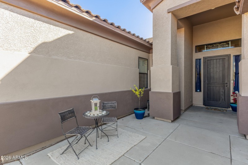 Spacious font porch