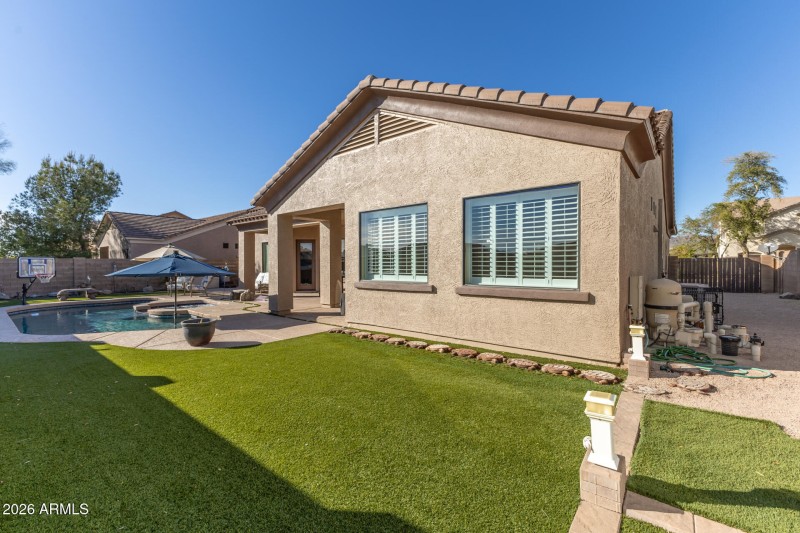 Turf backyard