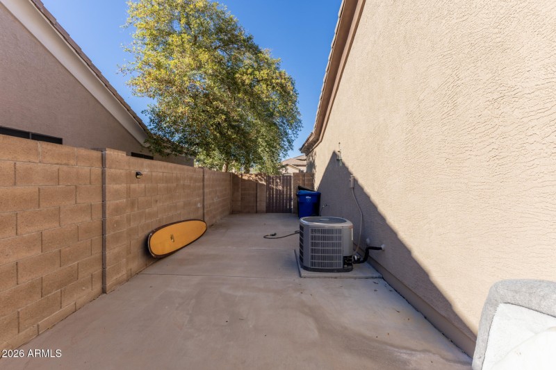 HUGE cement area for storage
