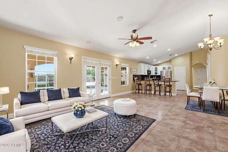 Staged living room