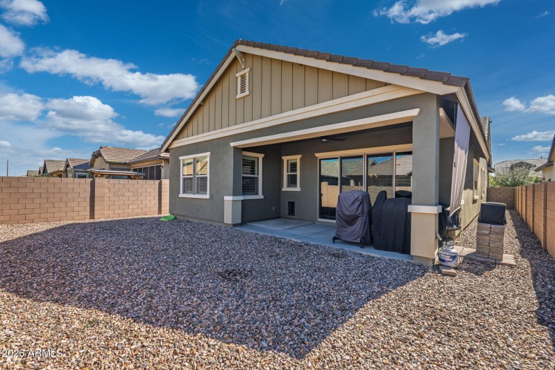 Backyard w/large patio