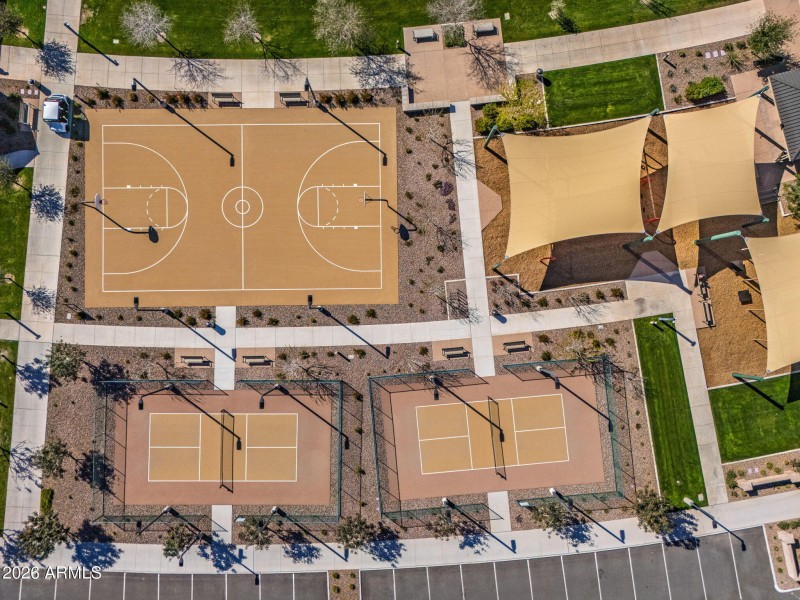 Pickleball and basketball courts