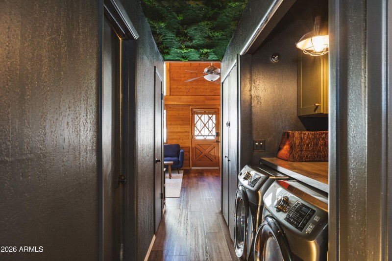 Laundry in Hall adjacent to Living