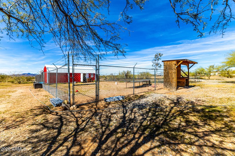 Fenced Custom Shed