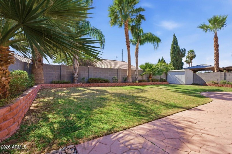 Private backyard