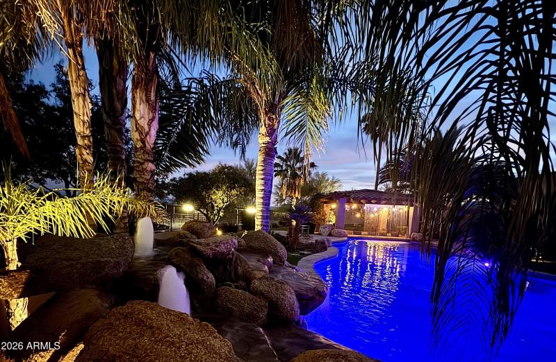 Evening by the pool