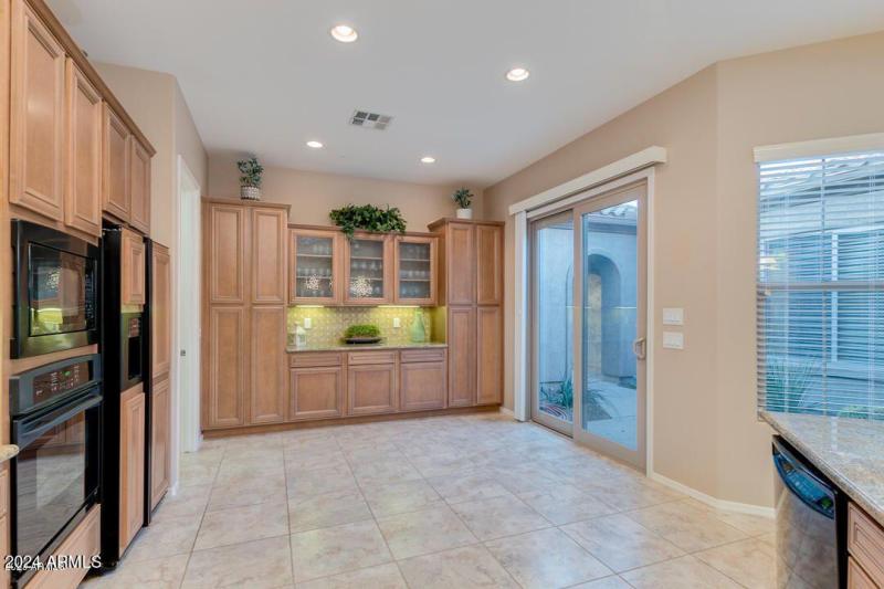 Buffet and Doors to Courtyard