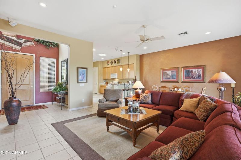 Family Room Views to Front Door