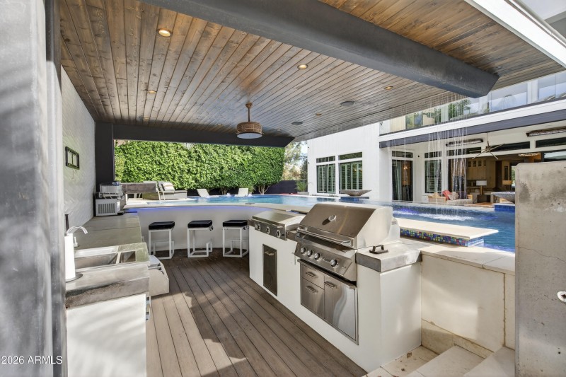 Exterior kitchen at pool