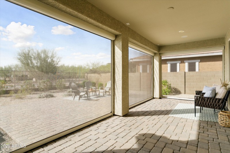 Sun Shades at Covered Rear Patio