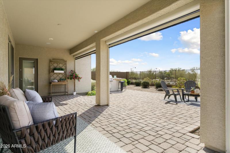 Extended Patio has pavers