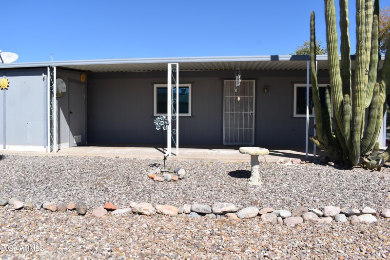 Front of home facing south