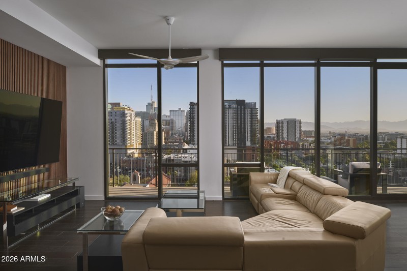 Bright Living Room with Views