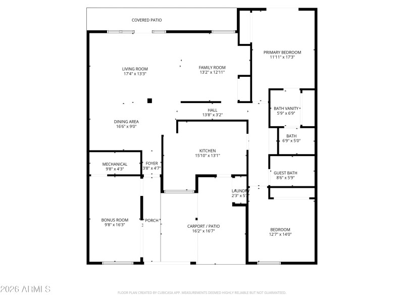 Floorplan W Dimensions