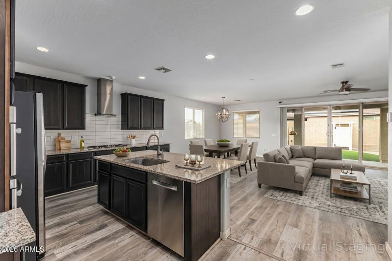 Open Dining & Living Room