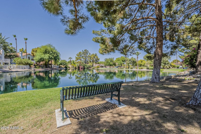 Lakeside bench