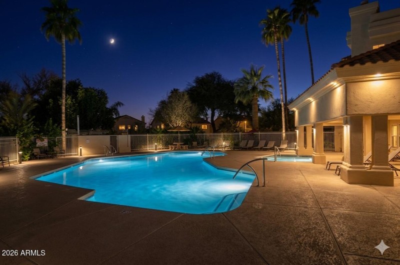 Nightime pooll