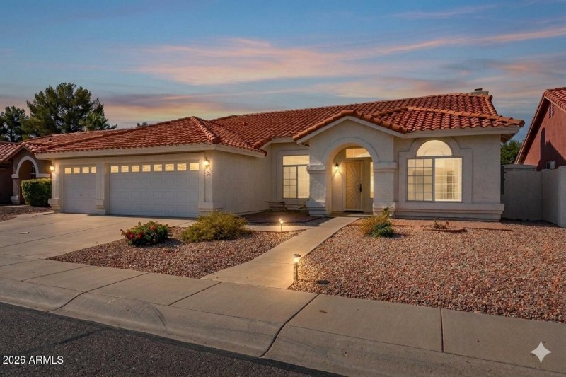 Sunset house view