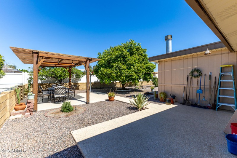 Fenced yard