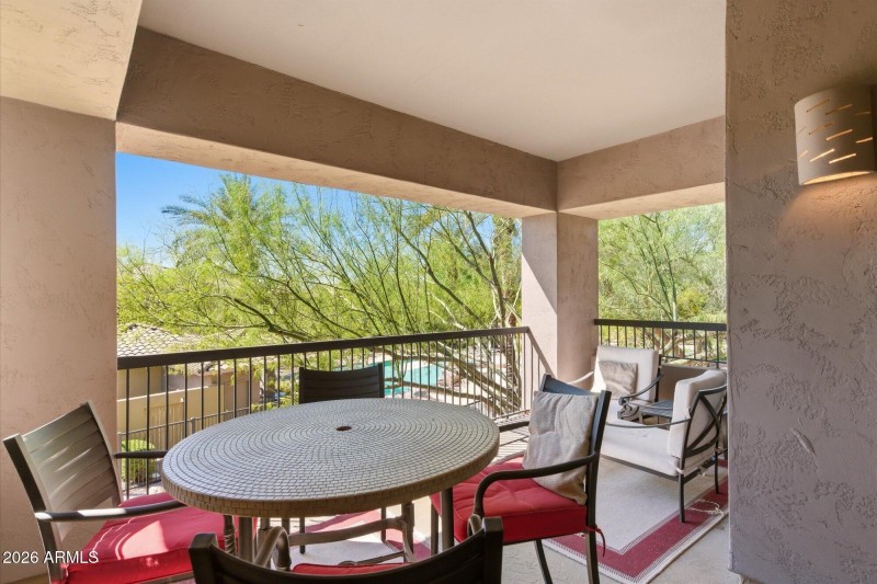 Beautiful patio with pool view