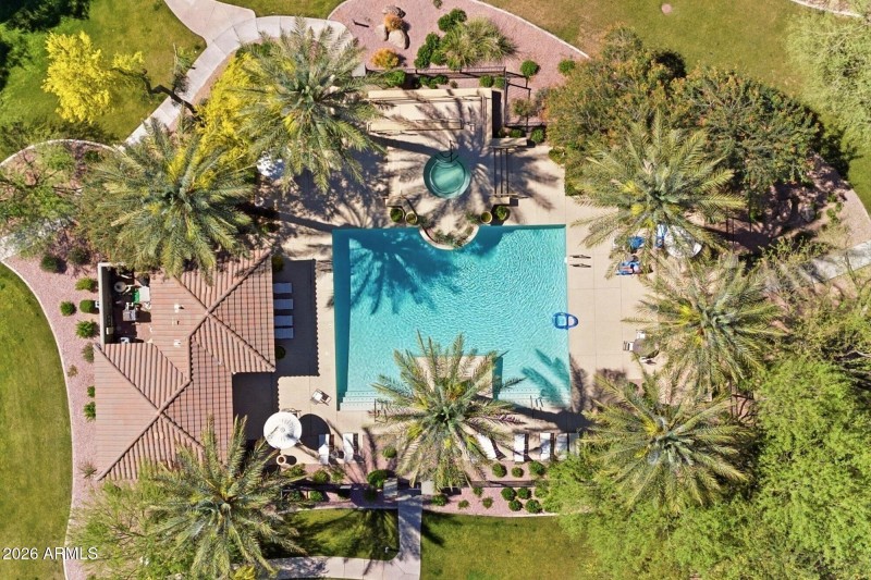 Aerial of pool