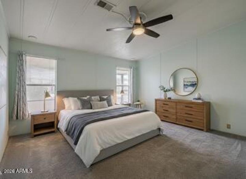 Virtually Staged Primary Bedroom