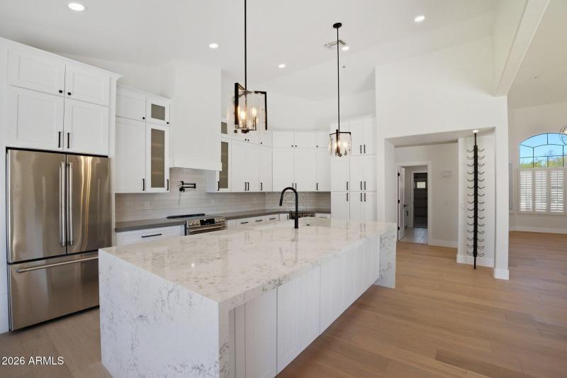 Kitchen Flowing into Dining Room