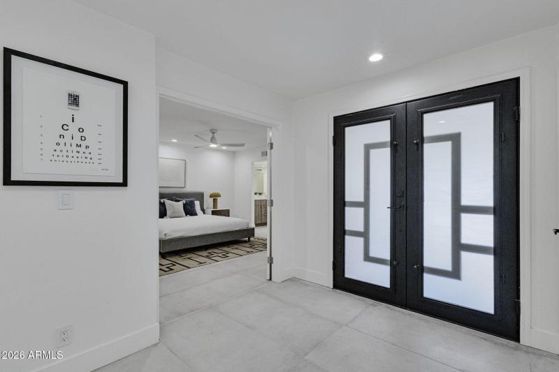 Custom front door to foyer.