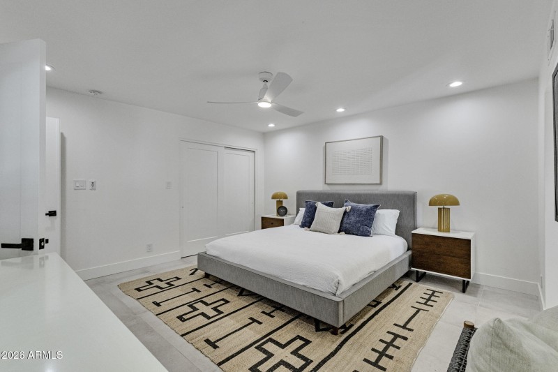 Primary suite is separate & private.