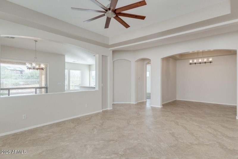 Living Room to family Room & dining