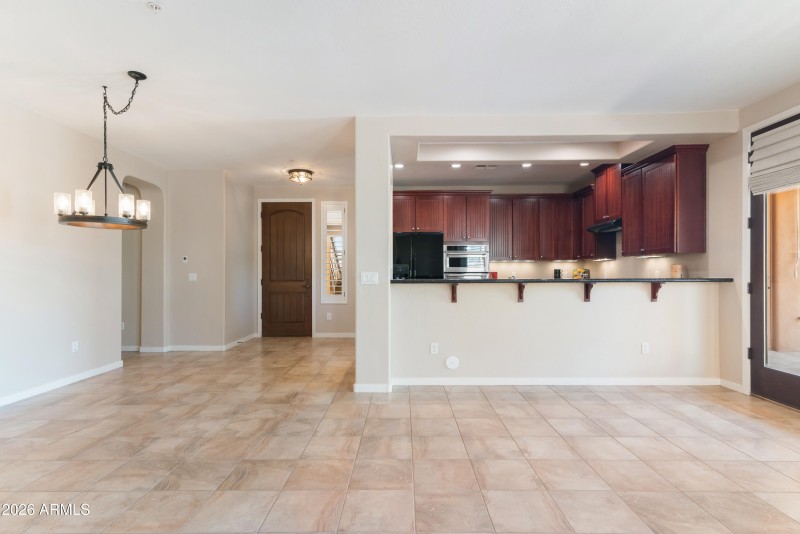 View of kitchen from great room