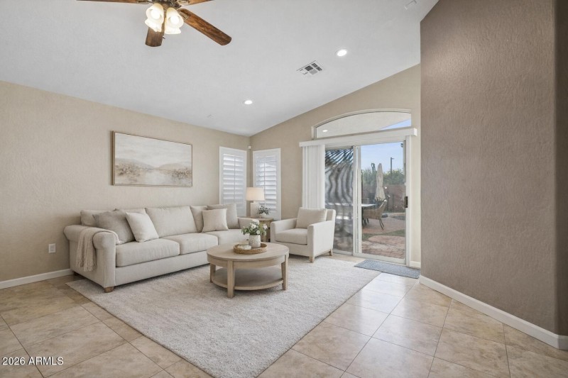 Great room digitally staged