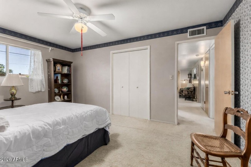Cozy bedroom with vintage accents