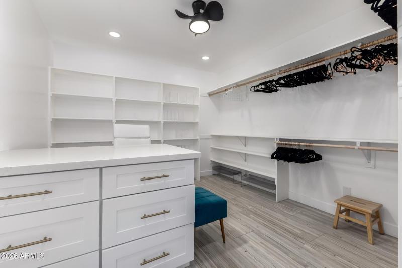 Primary large closet