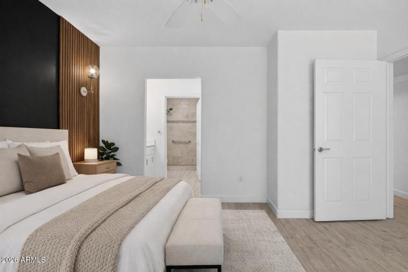 Virtually Staged Primary Bedroom