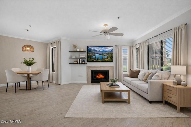 Virtually Staged Living Room