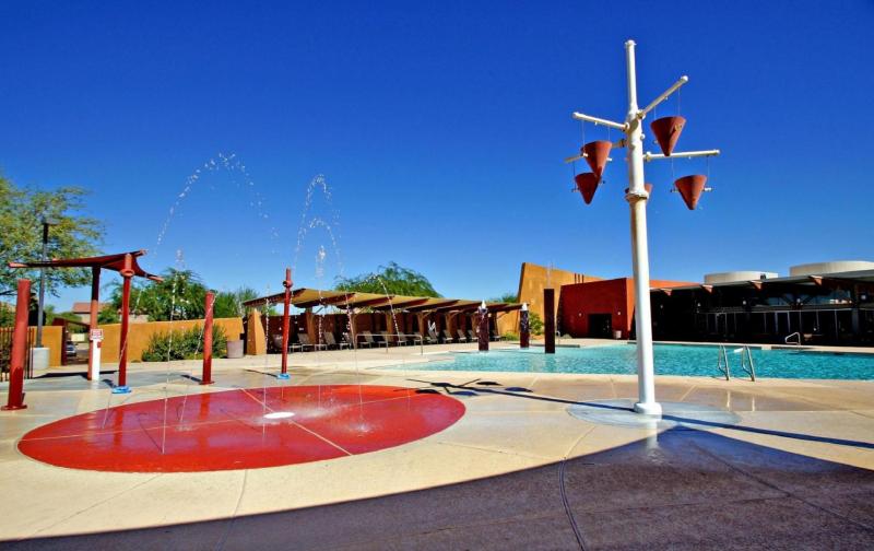 Water feature by Pool